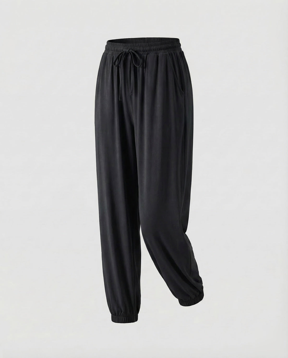 Pantalon de jogging décontracté pour femme avec taille à cordon de serrage et chevilles élastiquées - Tenue décontractée pour le quotidien et les voyages