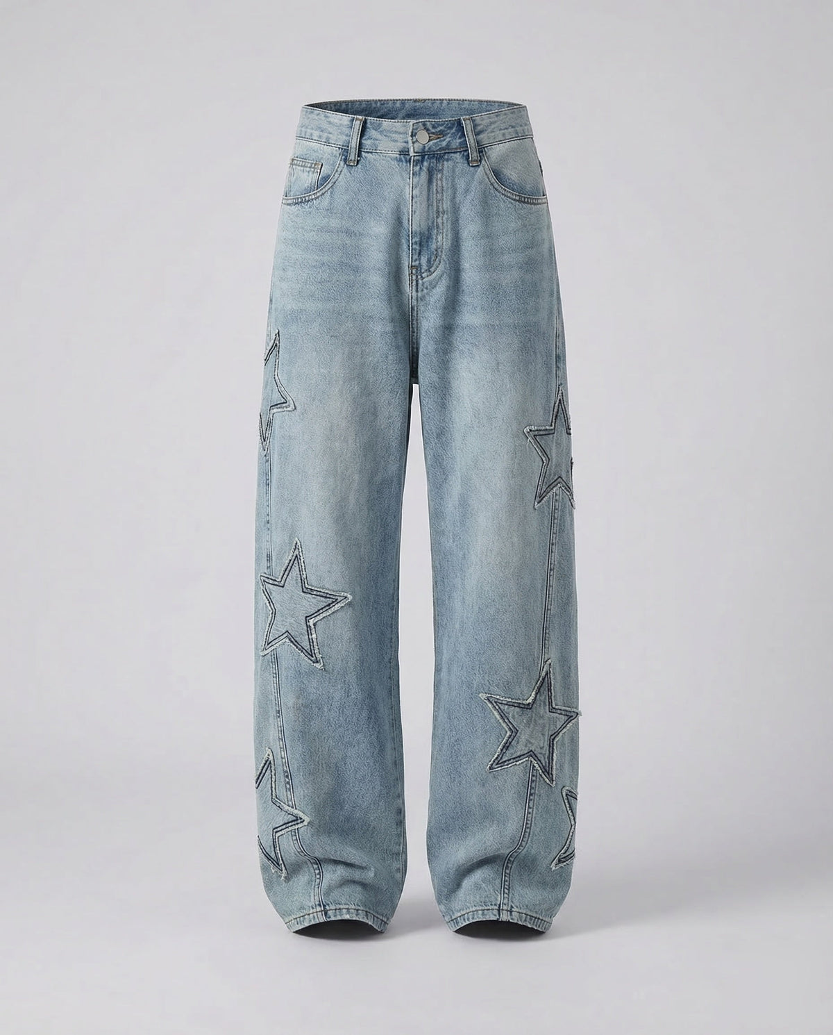 Jean large pour homme à l’aspect délavé et à la coupe décontractée - Denim ample pleine longueur pour un style streetwear et les tenues du week-end