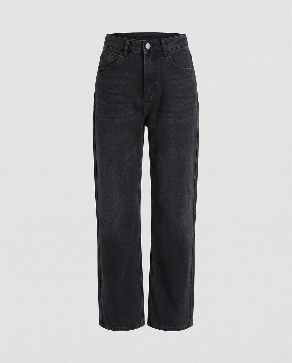 Jean droit décontracté taille haute pour femme – Pantalon en denim d’inspiration vintage avec cinq poches classiques, idéal au quotidien