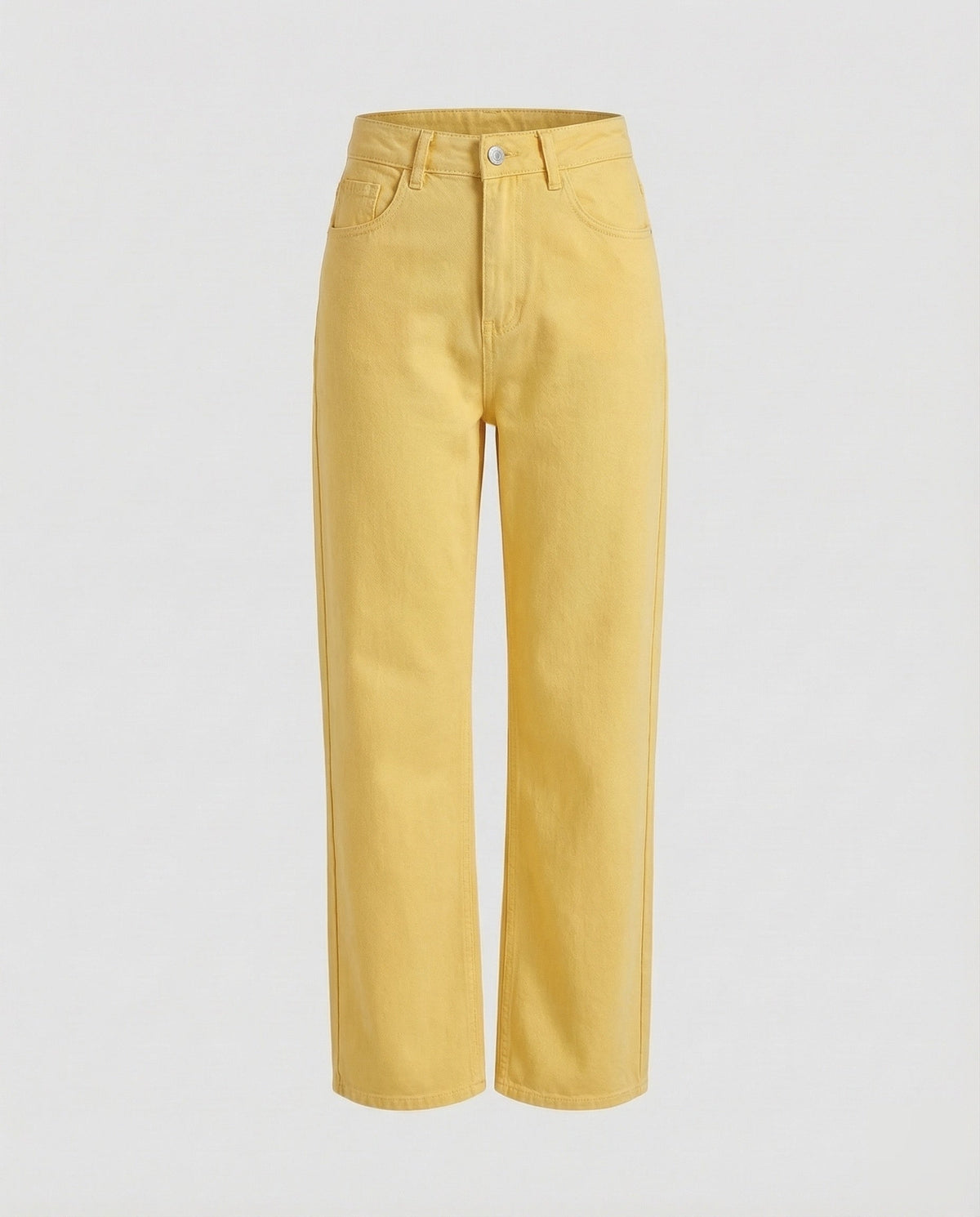 Jean droit décontracté taille haute pour femme – Pantalon en denim d’inspiration vintage avec cinq poches classiques, idéal au quotidien