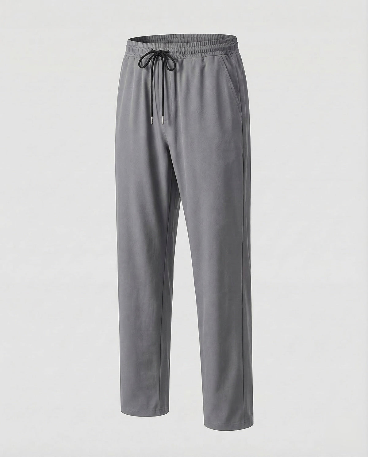 Men's Relaxed Straight Leg Jogger Trousers with Drawstring Waist – Lightweight Casual Pants for Everyday Wear and Travel