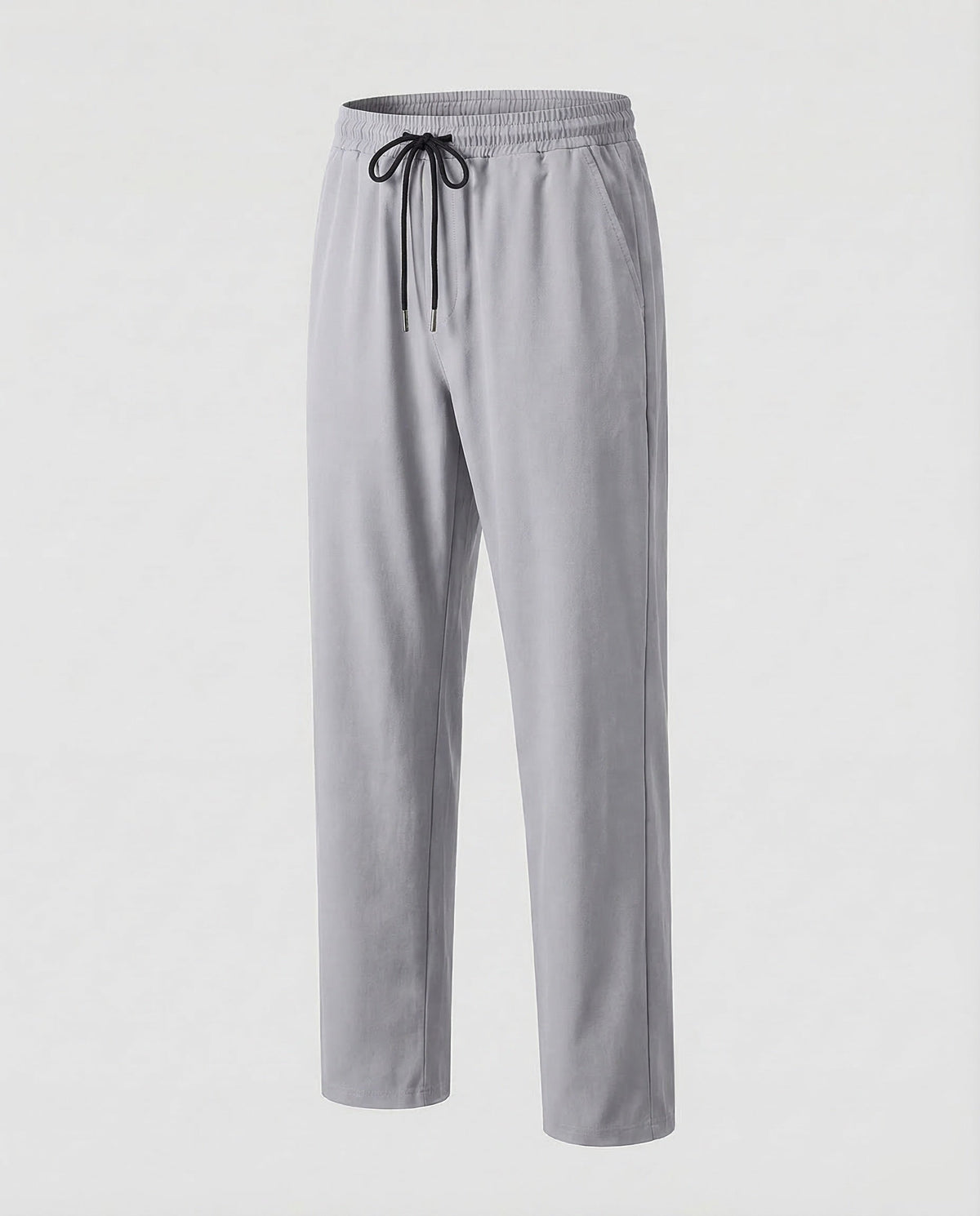 Men's Relaxed Straight Leg Jogger Trousers with Drawstring Waist – Lightweight Casual Pants for Everyday Wear and Travel