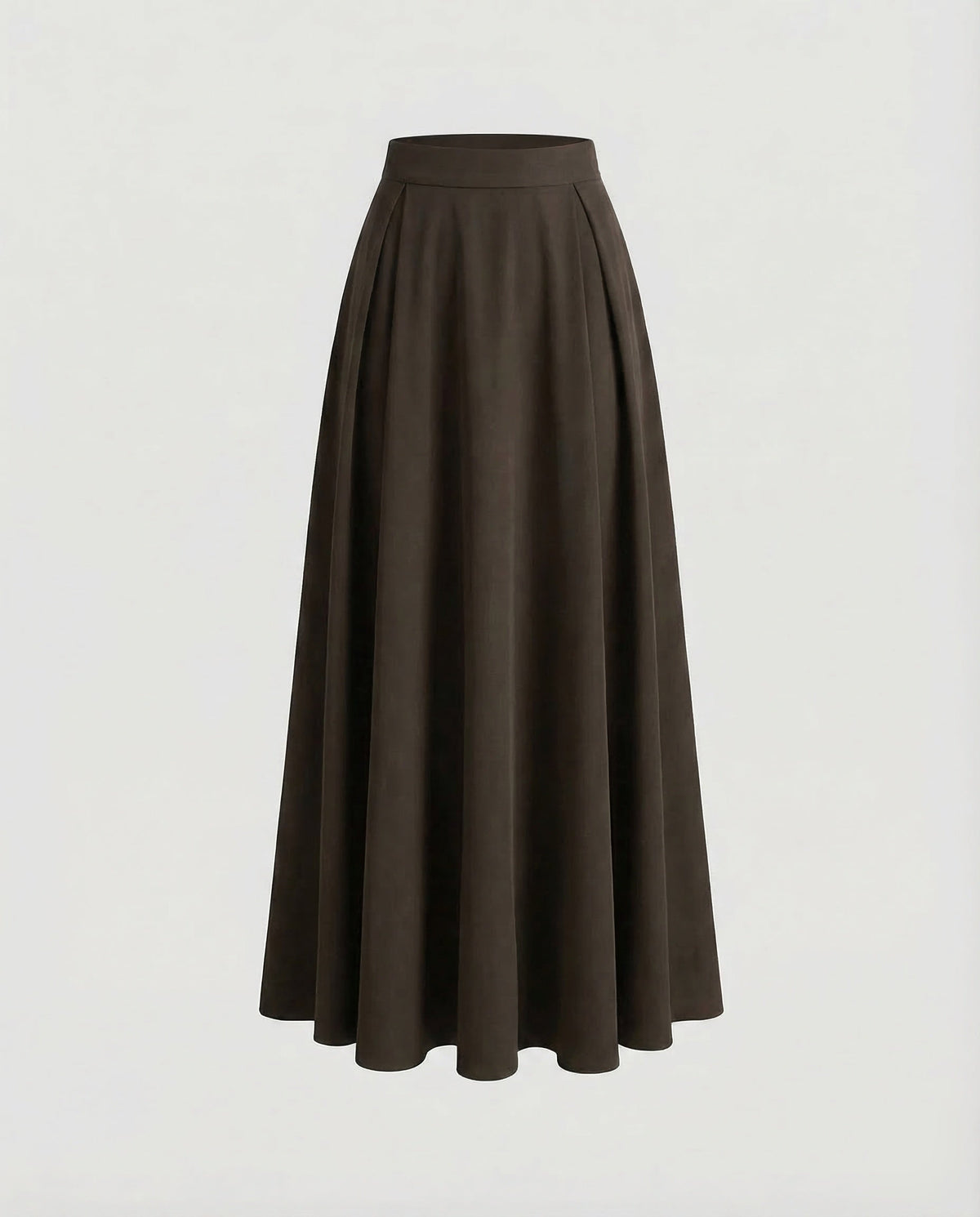 High-Waist-Maxirock für Damen mit Plisseefalten – fließender langer A-Linien-Rock für elegante Freizeit- und Büro-Outfits