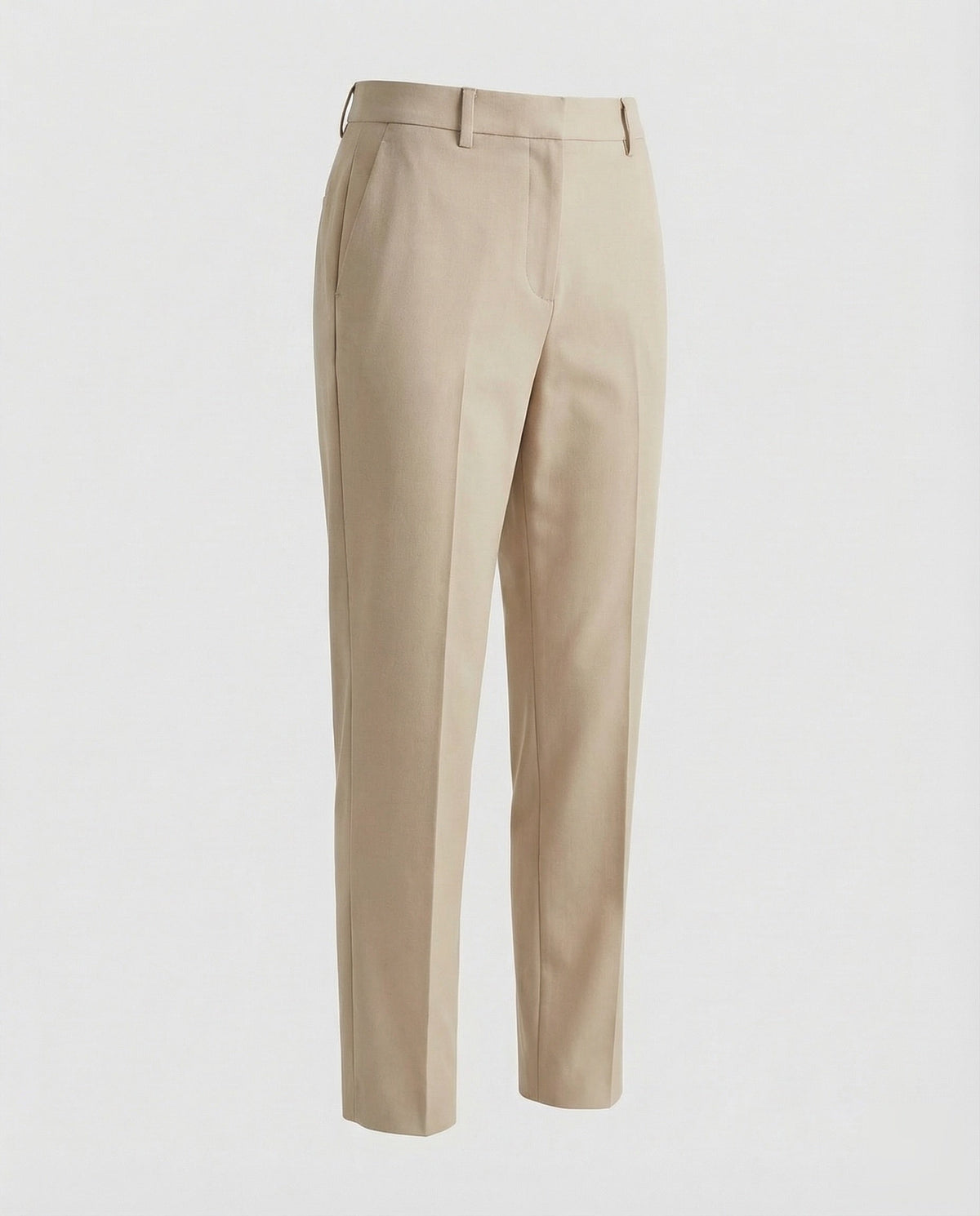 Pantalones de vestir para mujer con pinzas marcadas y trabillas para cinturón - corte ajustado y estrecho en el bajo para la oficina y looks elegantes informales
