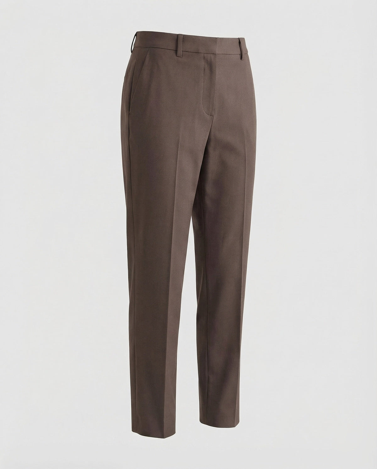 Pantalones de vestir para mujer con pinzas marcadas y trabillas para cinturón - corte ajustado y estrecho en el bajo para la oficina y looks elegantes informales