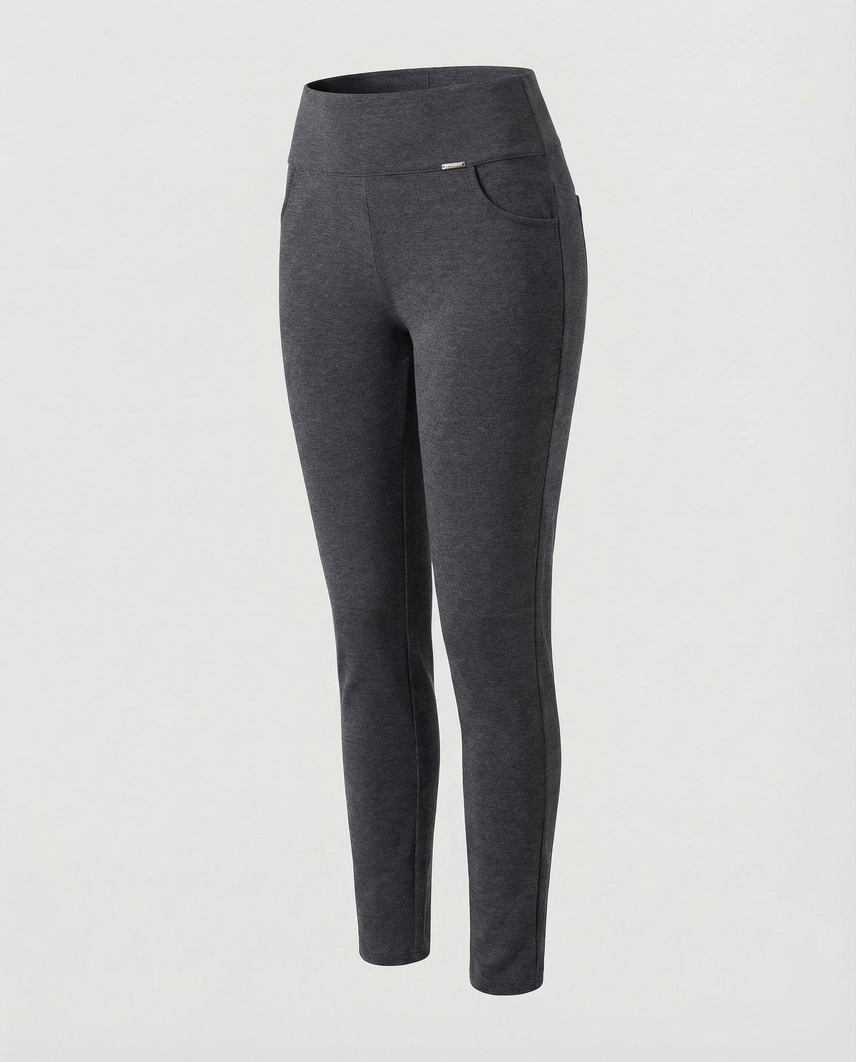 Women’s High-Waisted Leggings with Wide Waistband and Curved Pocket Detailing – Fitted Full-Length Style for Everyday Casual Outfits