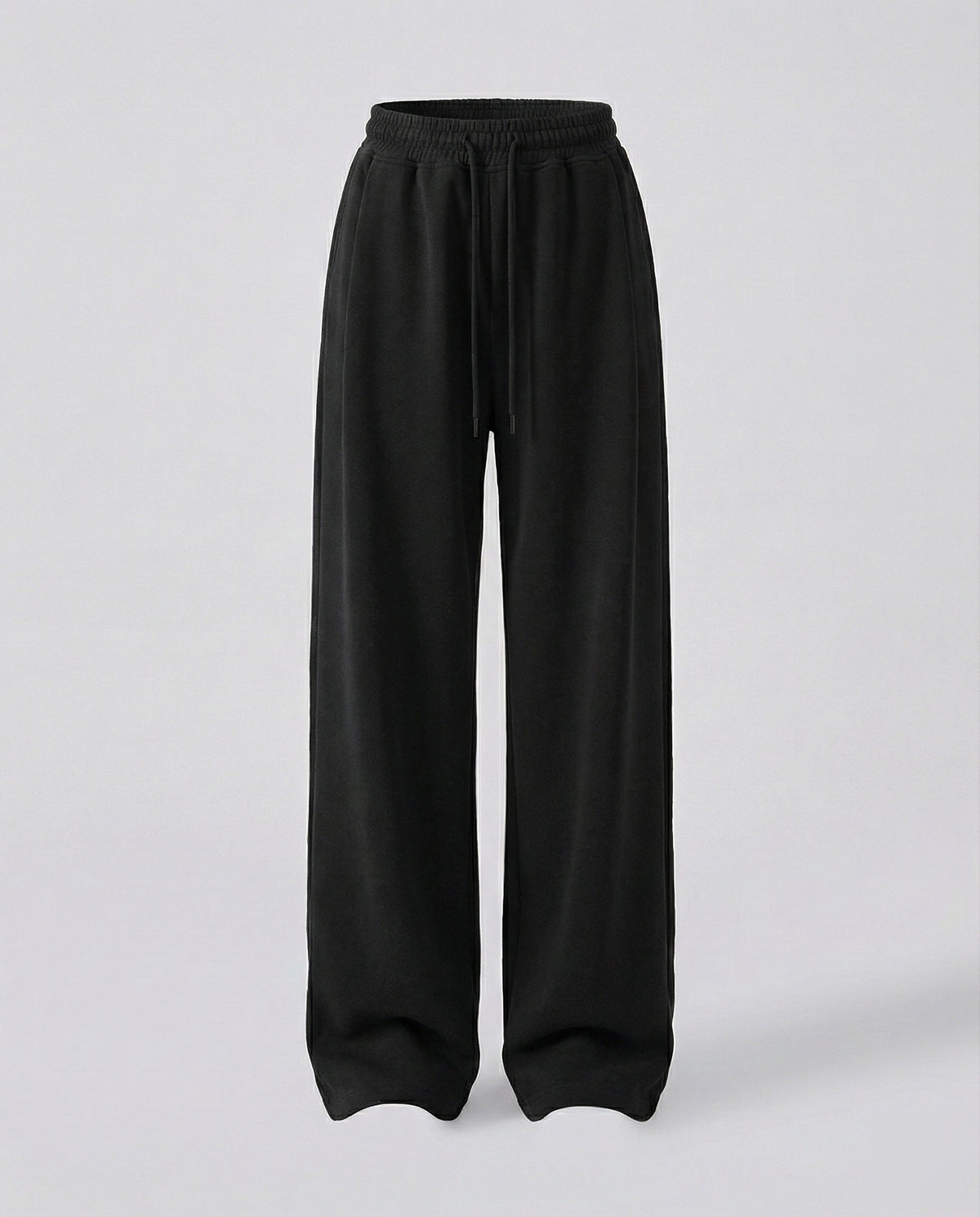 Pantaloni jogger cu talie înaltă și craci largi pentru femei, cu șnur și buzunare laterale - stil casual lejer, cu lungime întreagă