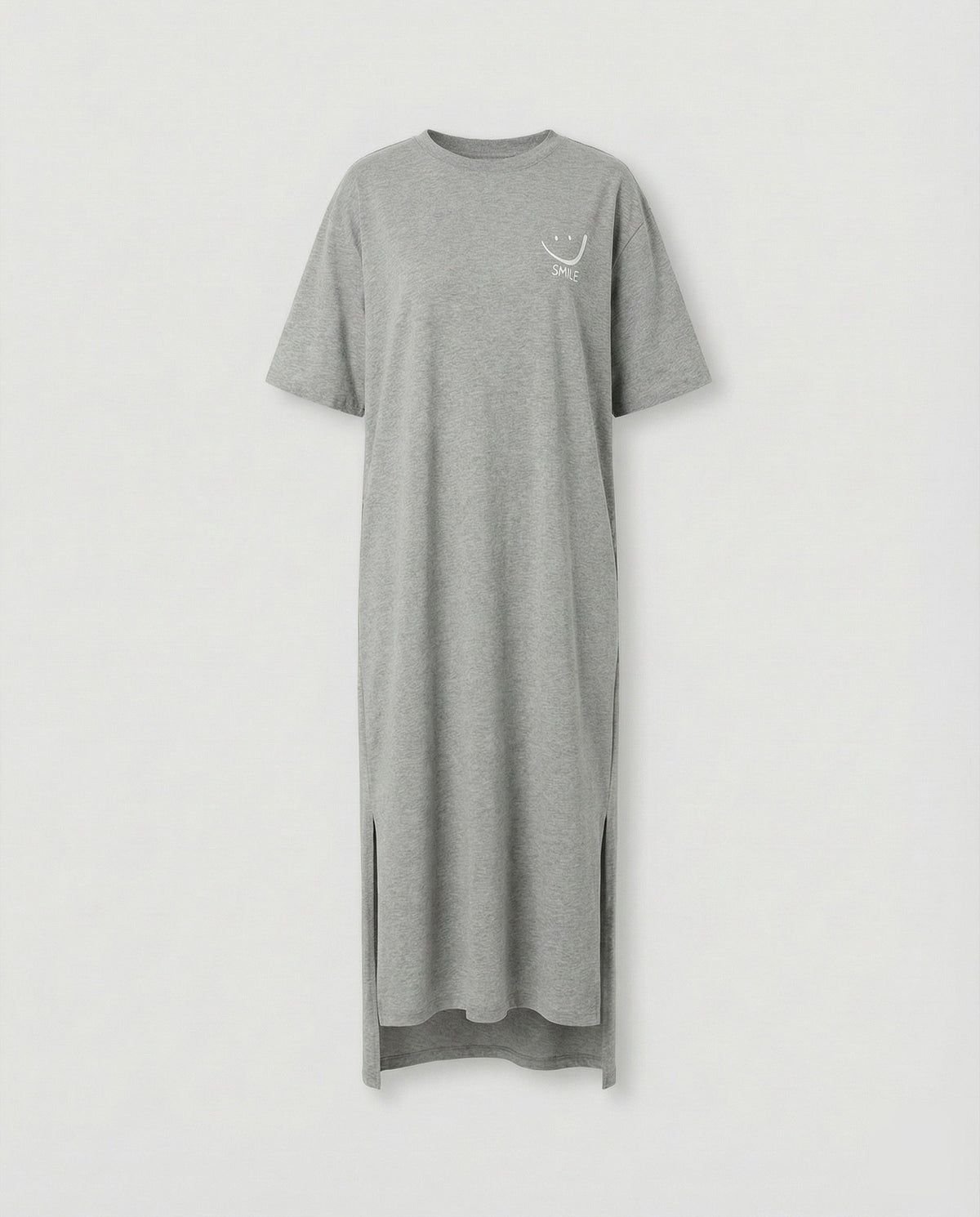 Robe midi décontractée pour femme, à manches courtes, avec poches et imprimé – Fentes latérales pour un style confortable au quotidien