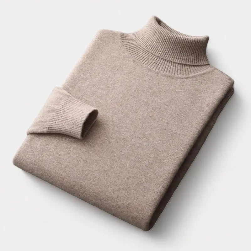 Men’s Merino Roll-Neck Sweater – Polished Winter Staple for Tailored Wardrobes