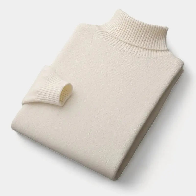 Men’s Merino Roll-Neck Sweater – Polished Winter Staple for Tailored Wardrobes