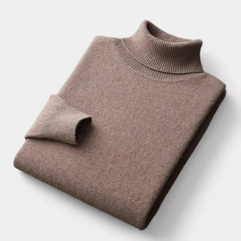 Men’s Merino Roll-Neck Sweater – Polished Winter Staple for Tailored Wardrobes