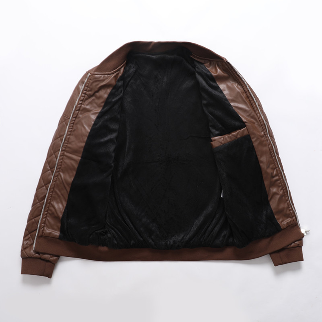 Men’s Premium Leather Jacket – Stylish Slim Fit Modern Classic Durable Everyday Outerwear
