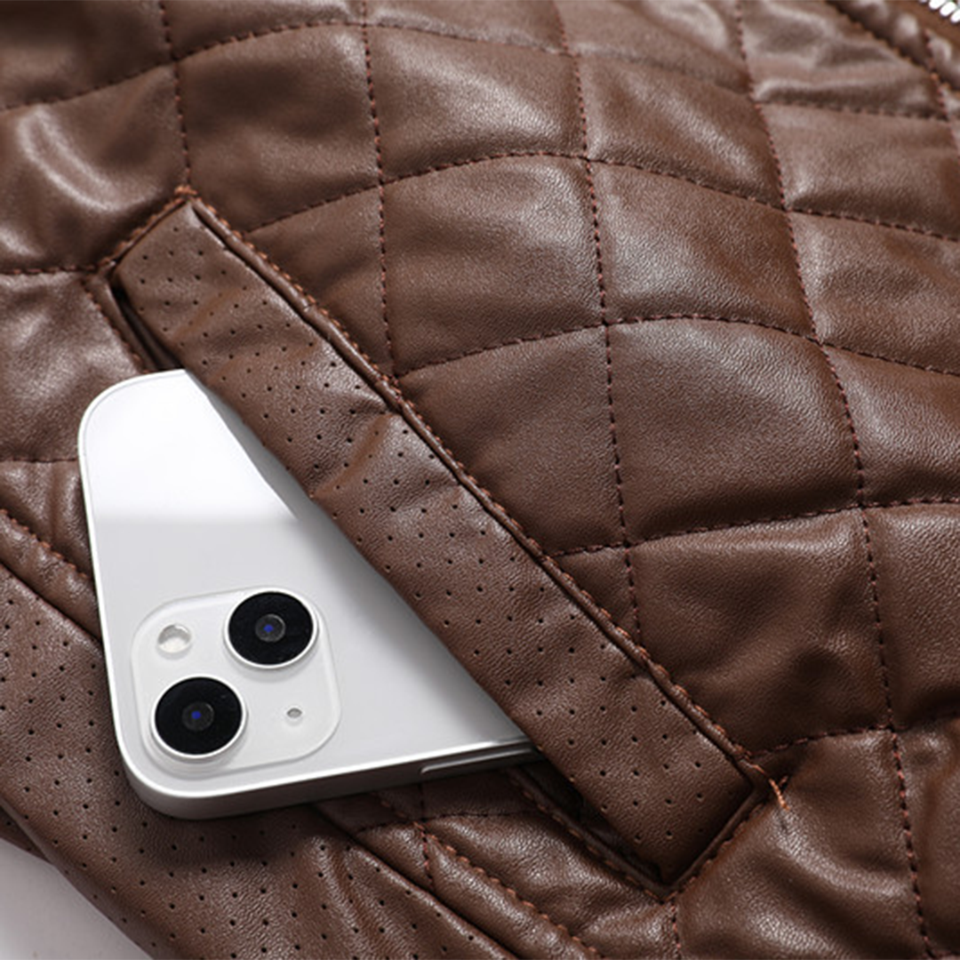 Men’s Premium Leather Jacket – Stylish Slim Fit Modern Classic Durable Everyday Outerwear