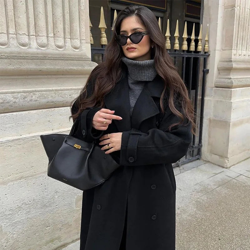 Women’s Longline City Coat – Structured Belted Layer for Smart Autumn and Winter Dressing