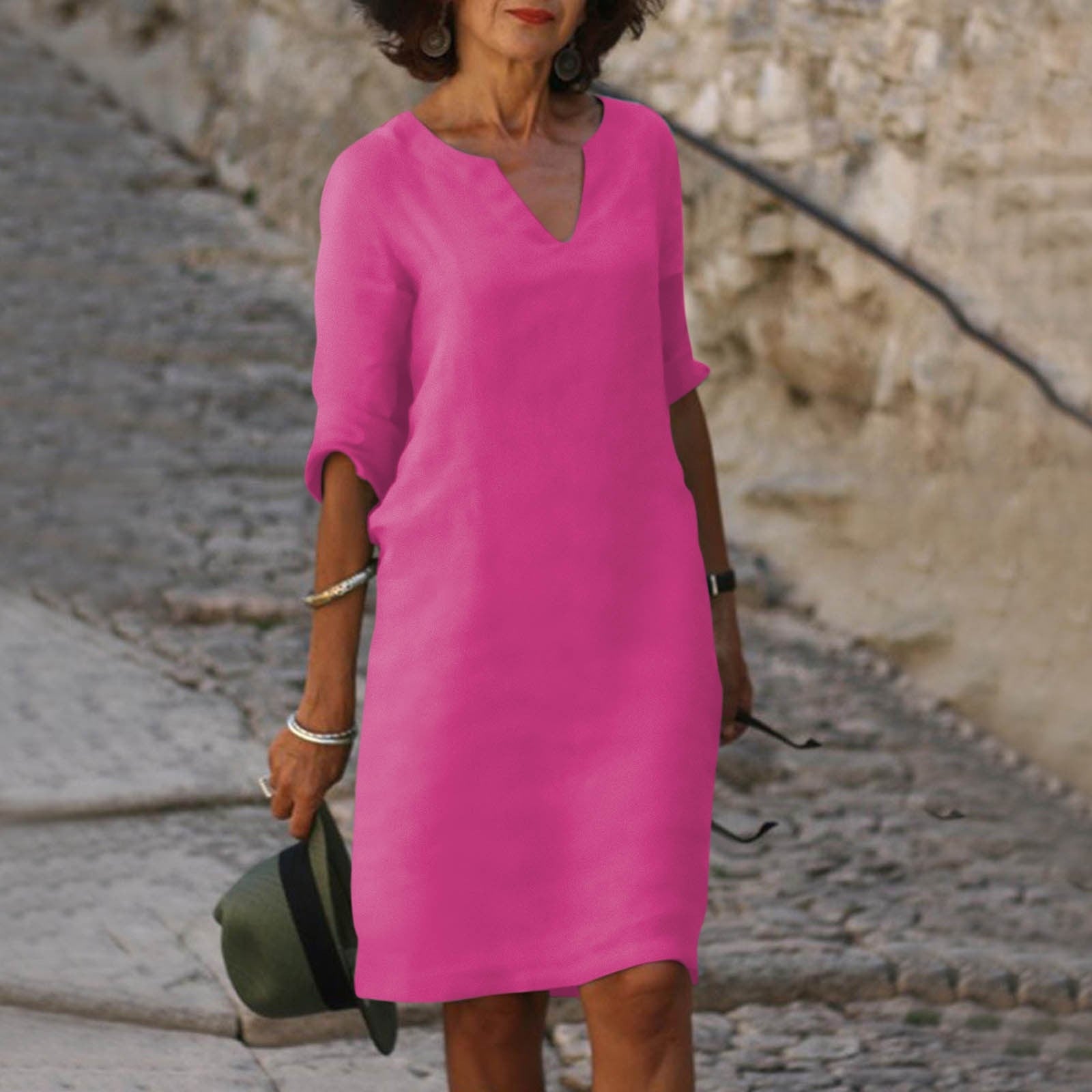 Abito estivo elegante da donna, leggero, comodo, raffinato, per tutti i giorni e vacanze