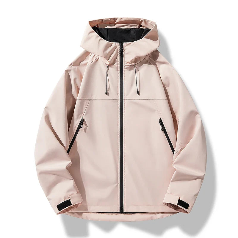 Men’s Hooded Rain Jacket – Lightweight Waterproof and Windproof Shell for Hiking and Outdoor Wear