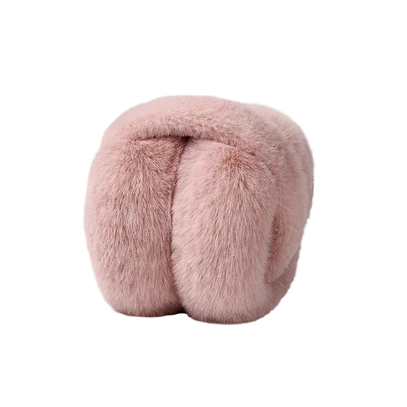 Women’s Plush Faux-Fur Winter Earmuffs – Foldable Adjustable Warm Ear Covers for Outdoor Cold-Weather Wear