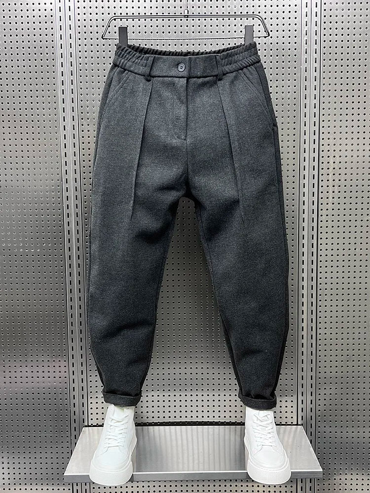 Men’s Pleated Tapered Trousers Relaxed Smart Everyday Fit