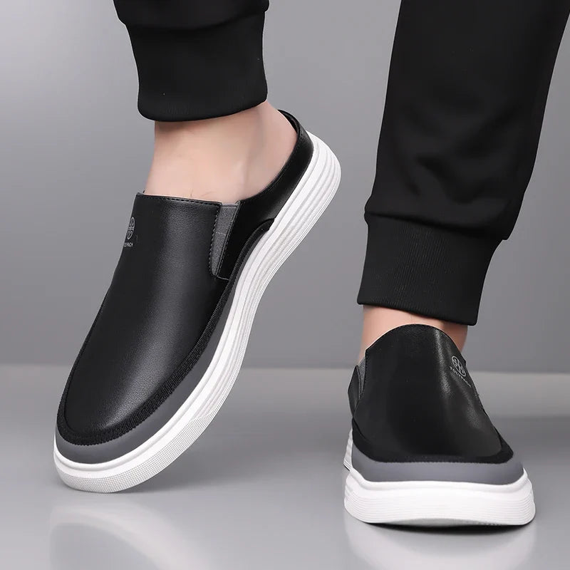 Zapatos casuales sin cordones para hombre - zapatos de uso diario sin talón con suela suave antideslizante
