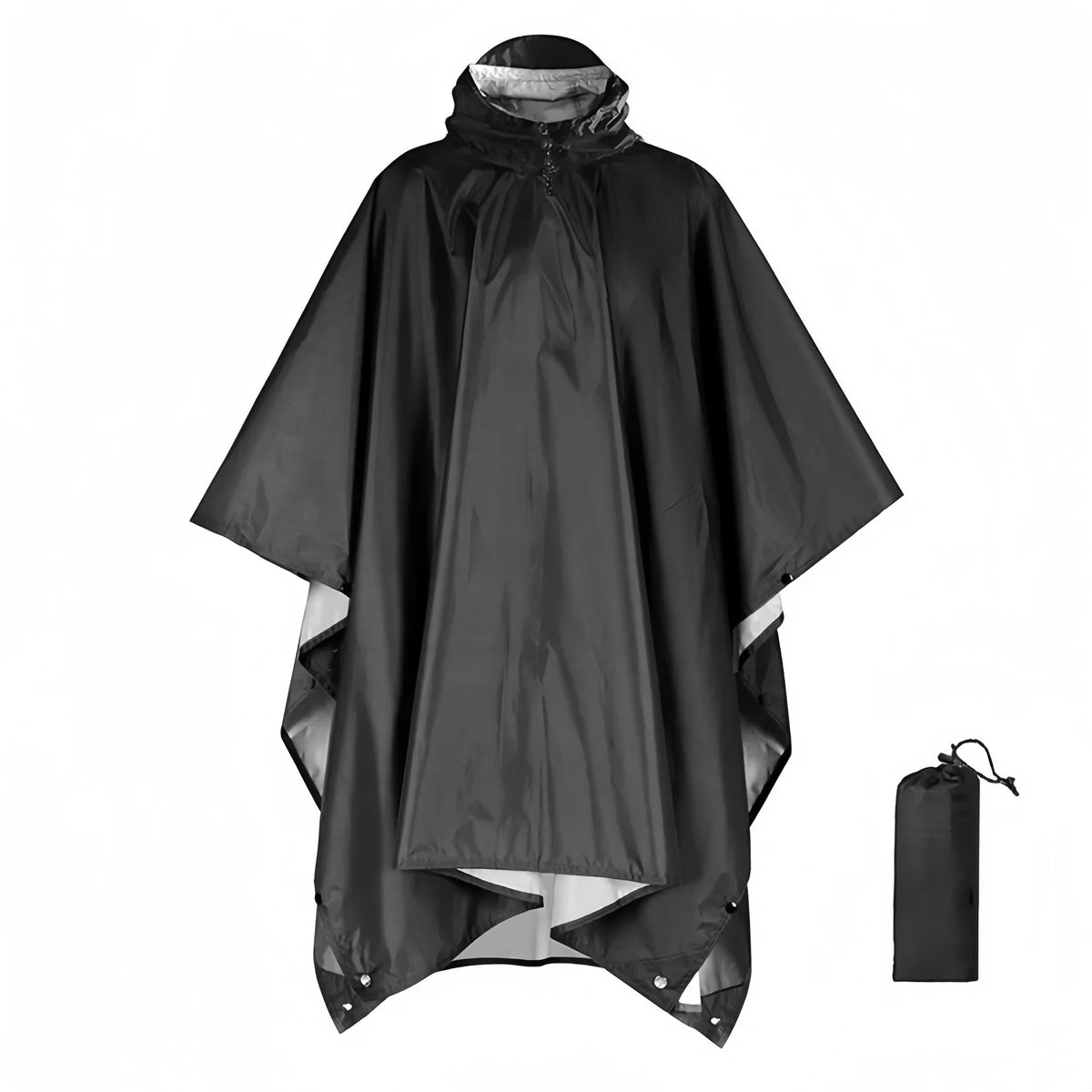 Vandtæt regnponcho med hætte til mænd - kompakt, vindtæt outdoor-vandreponcho
