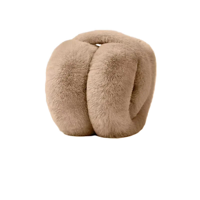 Women’s Plush Faux-Fur Winter Earmuffs – Foldable Adjustable Warm Ear Covers for Outdoor Cold-Weather Wear