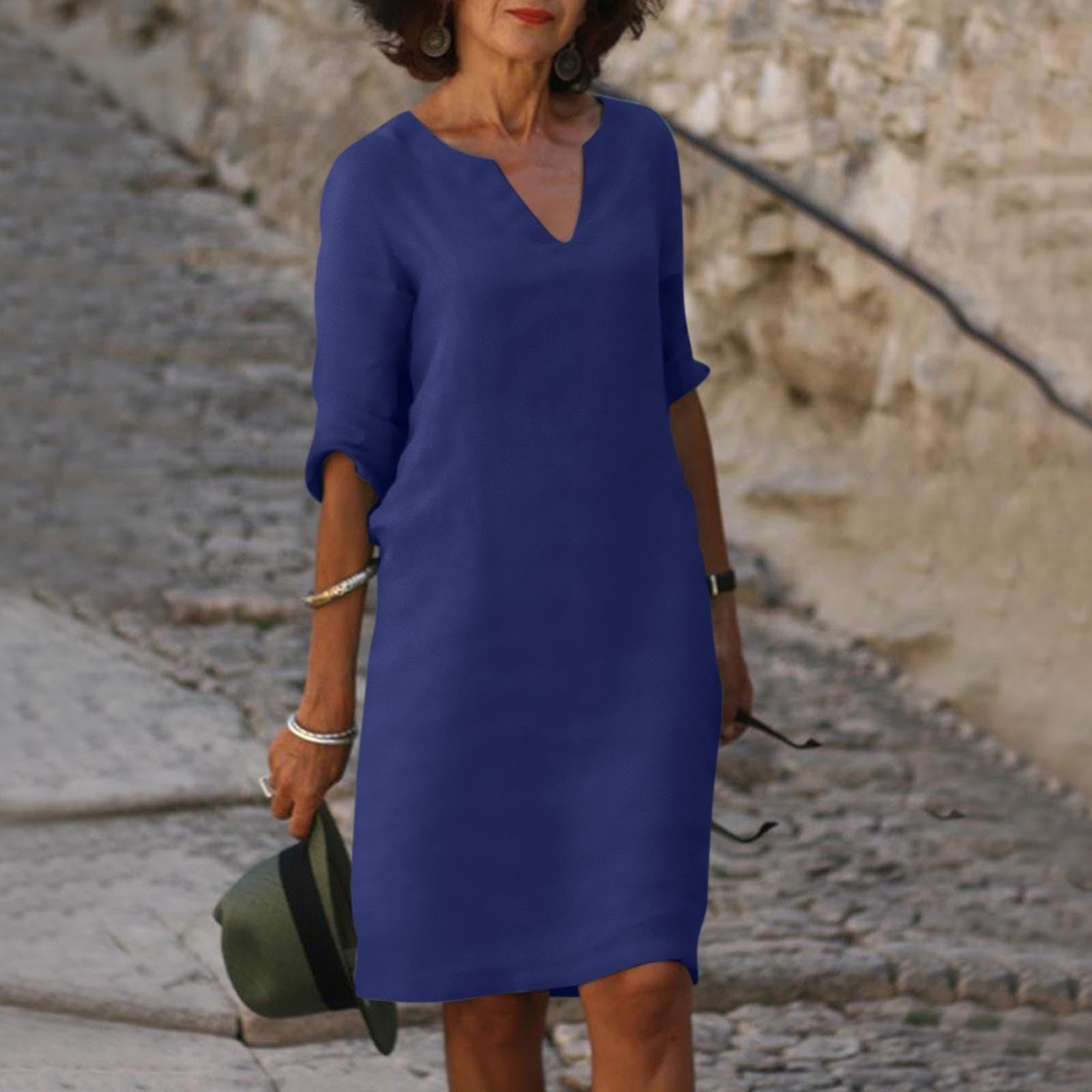 Abito estivo elegante da donna, leggero, comodo, raffinato, per tutti i giorni e vacanze