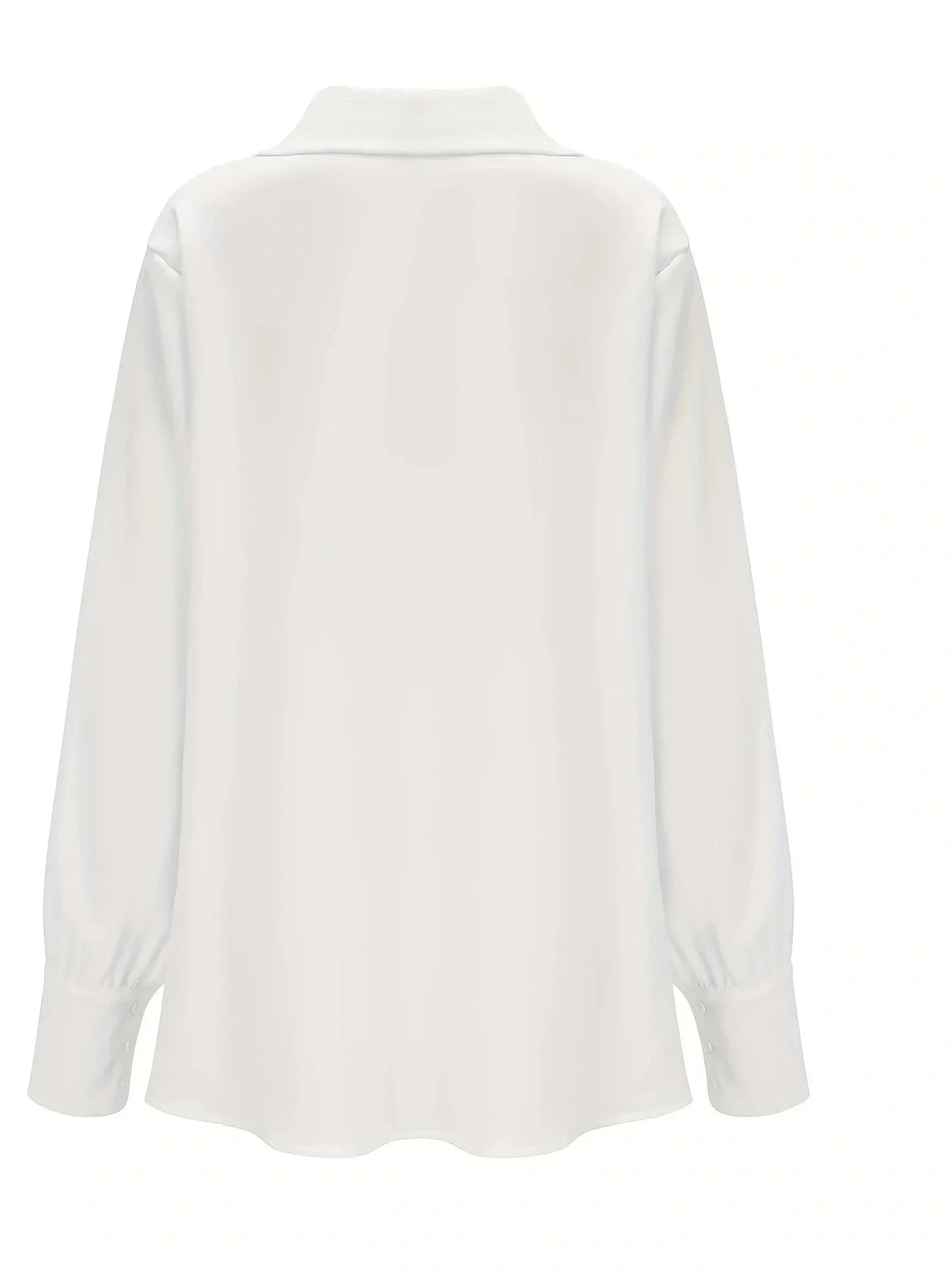 Women’s Cowl-Neck Collared Blouse – Draped Long-Sleeve Style for Office and Elegant Wear