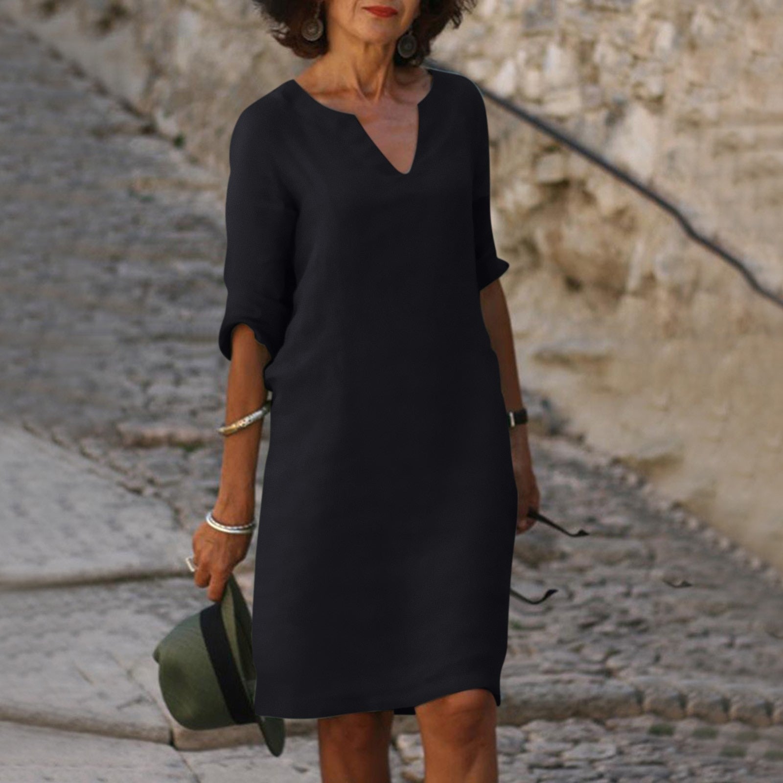 Vestido de verano elegante para mujer, ligero, cómodo, elegante, para uso diario y vacaciones