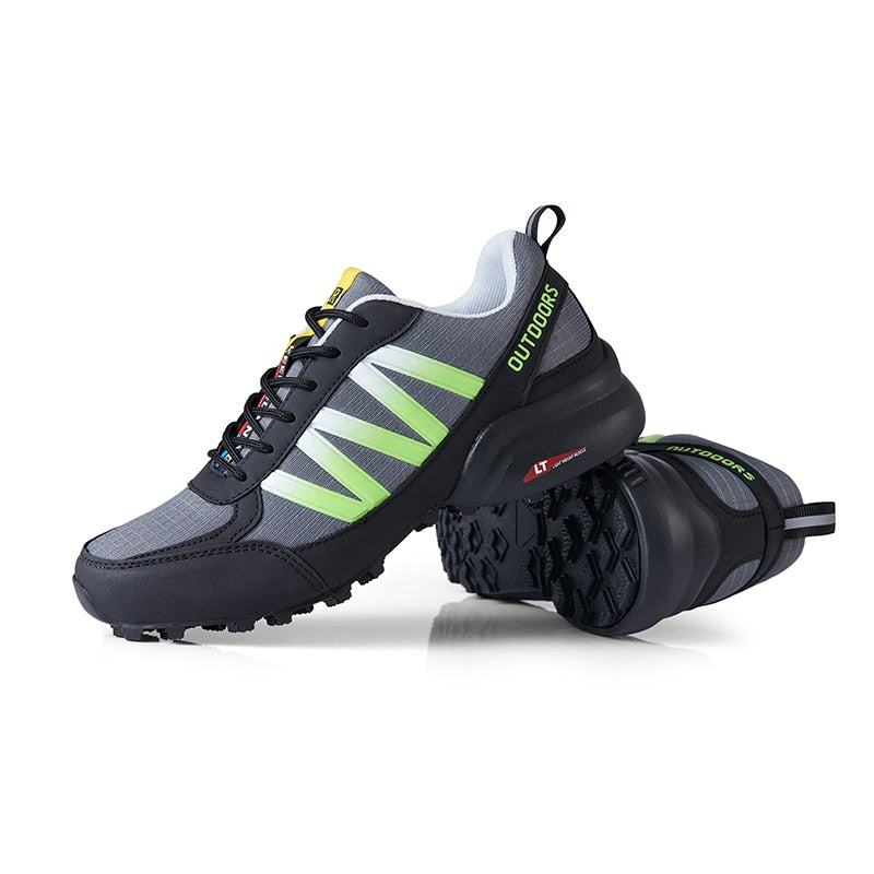 Men’s Outdoor Sneakers Durable Grip Sole Lace Up Supportive Trail Trainers