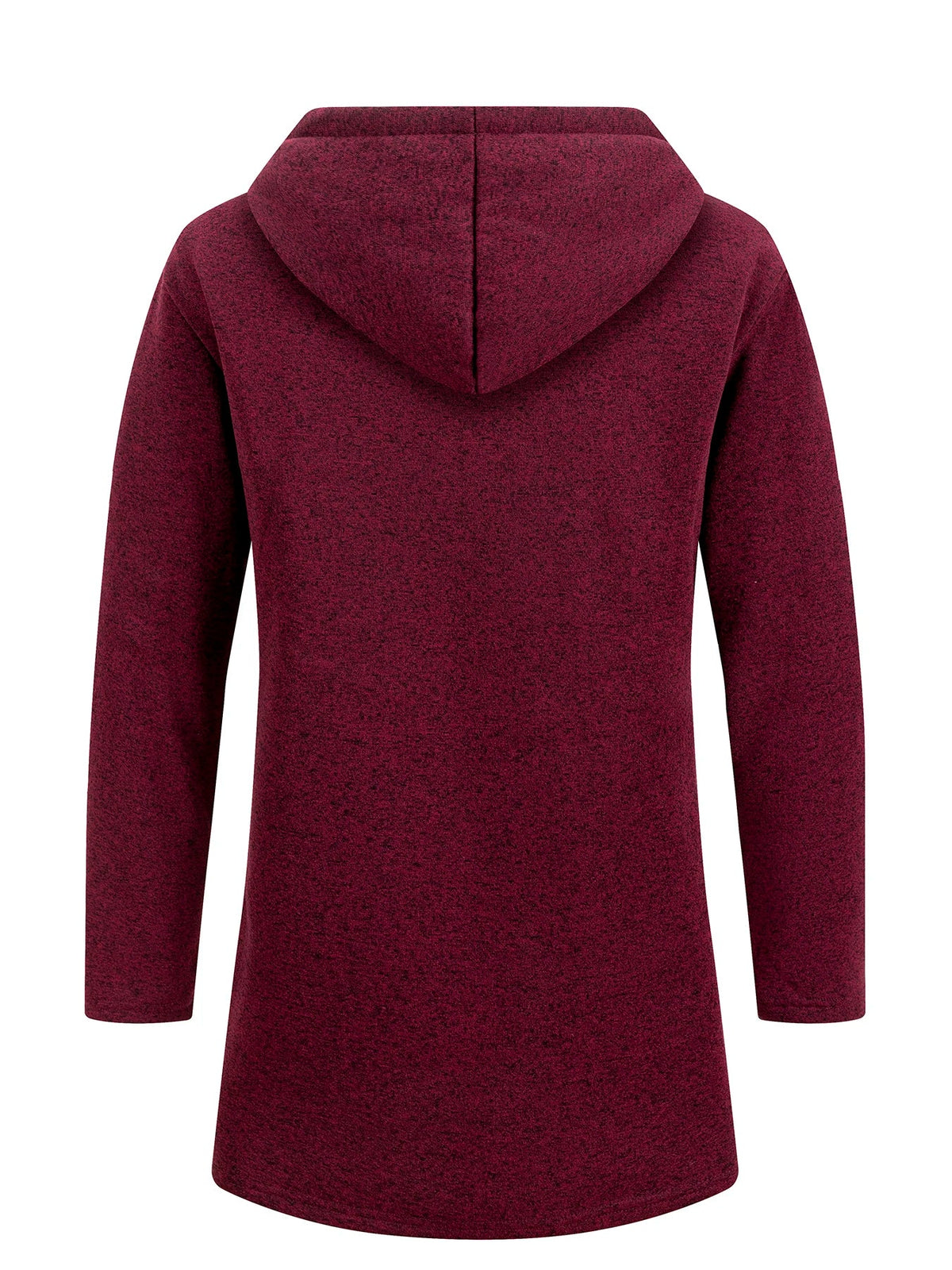 Men’s Longline Zip-Up Hoodie – Relaxed Hooded Sweatshirt Jacket for Winter Layering