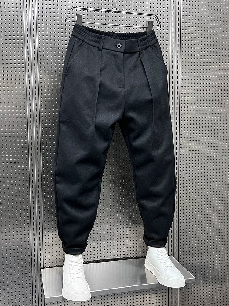 Men’s Pleated Tapered Trousers Relaxed Smart Everyday Fit