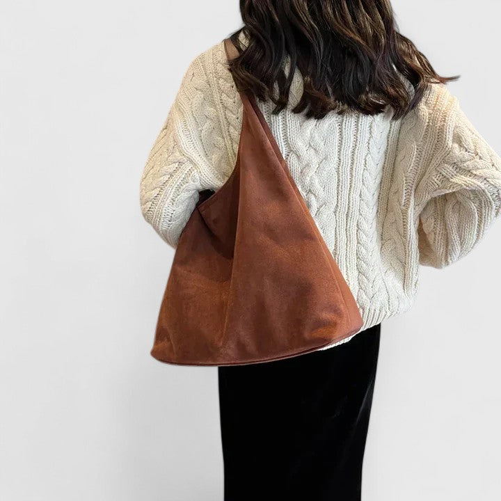 Geantă de umăr lejeră pentru femei – stil minimalist, tip hobo, pentru fiecare zi