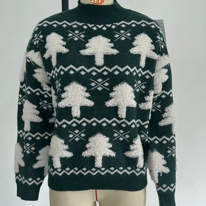 Women’s Festive Christmas Knit Sweater – Cozy Statement Jumper for Holiday Celebrations