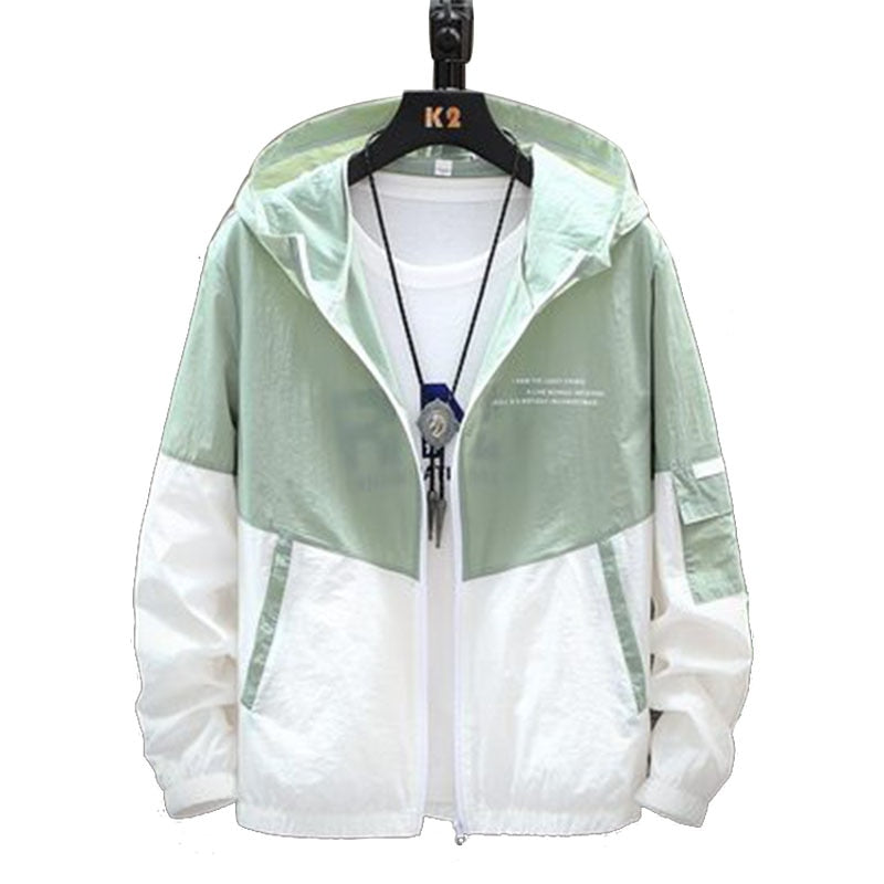 Pánská bomber bunda s barevnými bloky – vyšívaný model na zip v retro sportovním stylu