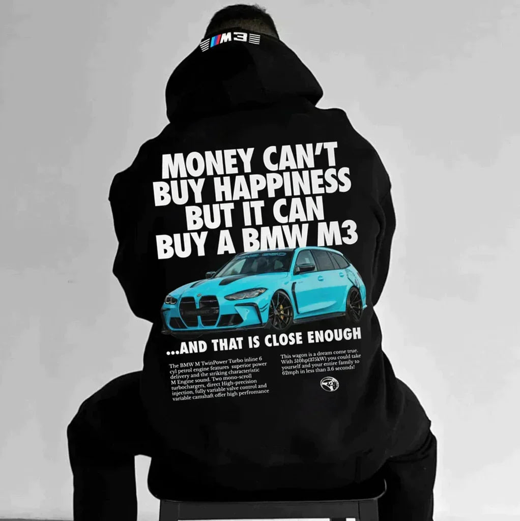 Men’s Oversized Automotive Graphic Hoodie – Relaxed Streetwear Layer for Casual Wear