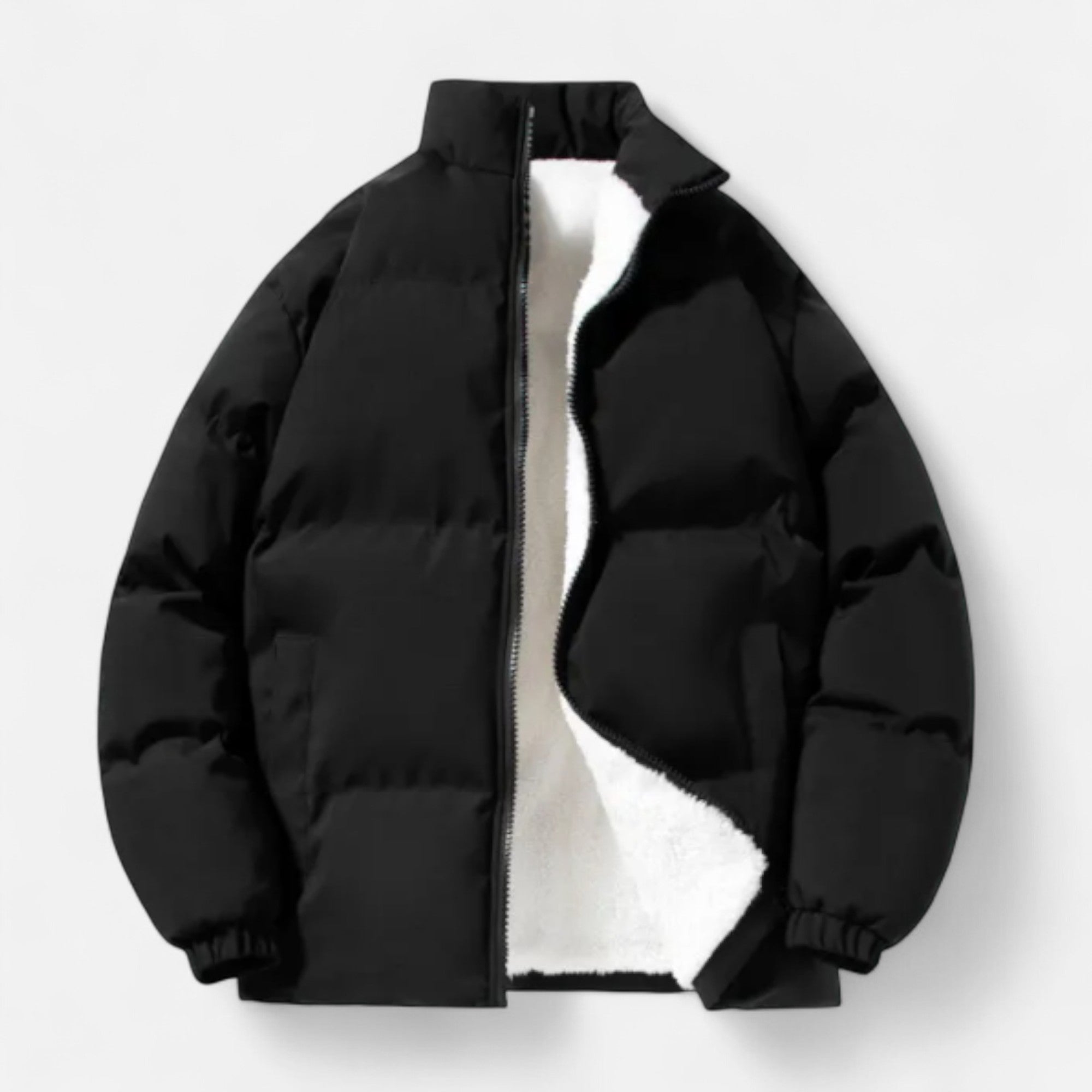 Valmonti | Men’s Classic Jacket – Lambswool Warmth, Stand‑Collar Sophistication