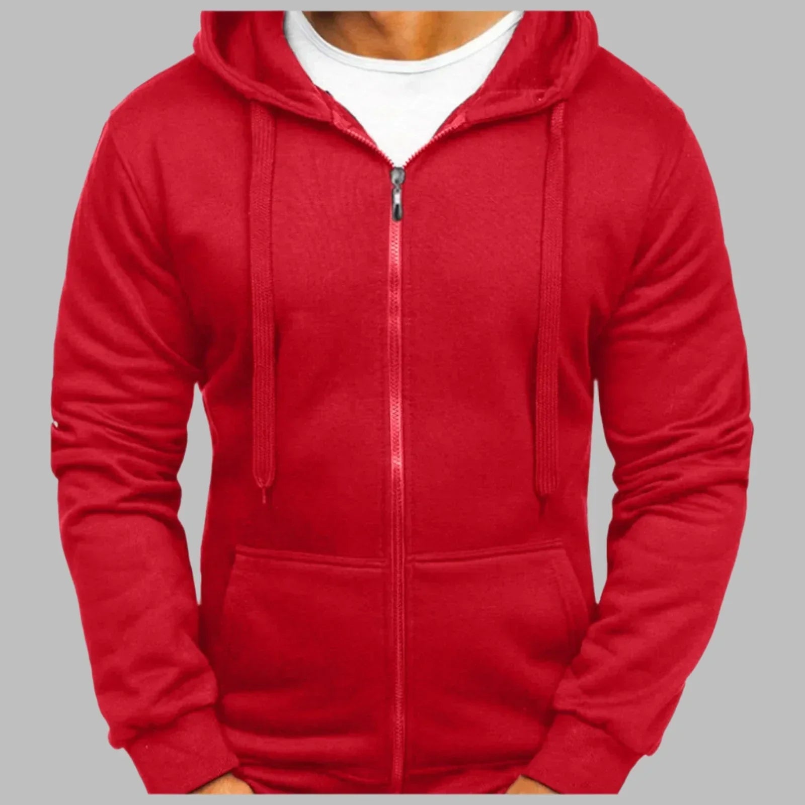 Felpa con cappuccio e zip da uomo – Comoda, traspirante, elegante, casual, quotidiana per stratificare