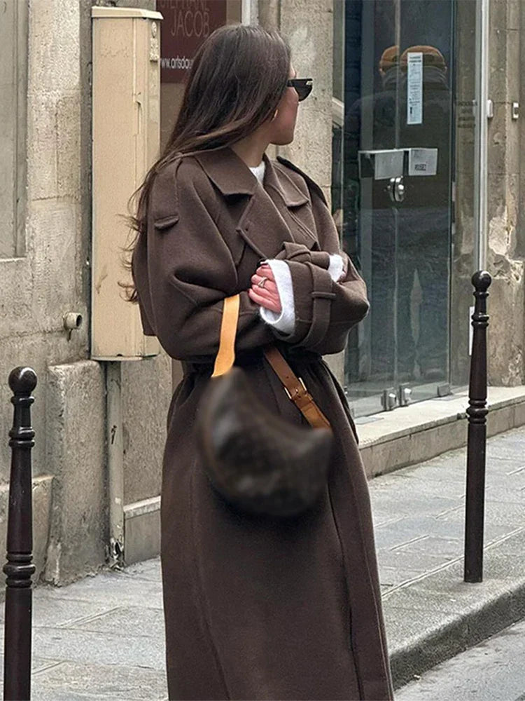 Women’s Longline City Coat – Structured Belted Layer for Smart Autumn and Winter Dressing