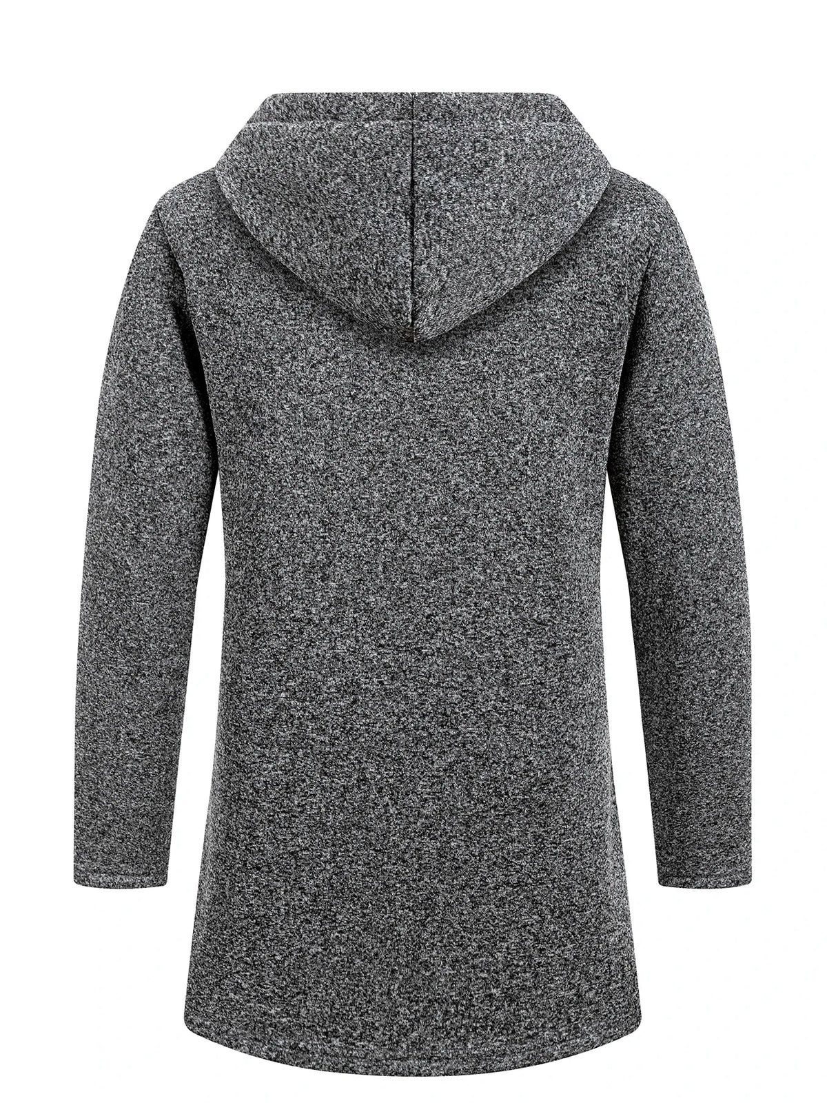 Men’s Longline Zip-Up Hoodie – Relaxed Hooded Sweatshirt Jacket for Winter Layering