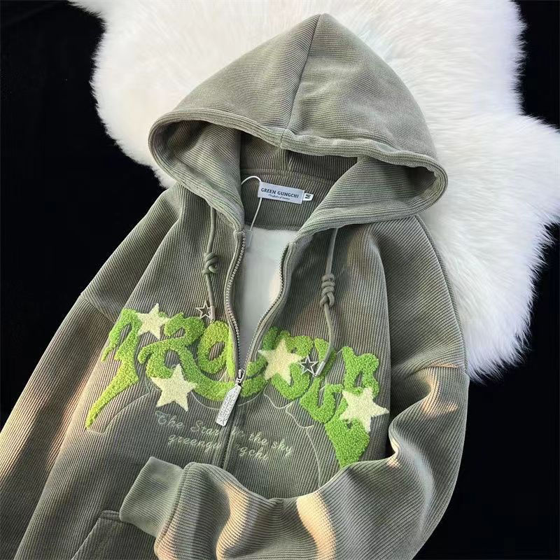 Sudadera con capucha bordada para hombre – Cómoda, transpirable, elegante, casual, para uso diario, ropa urbana para capas
