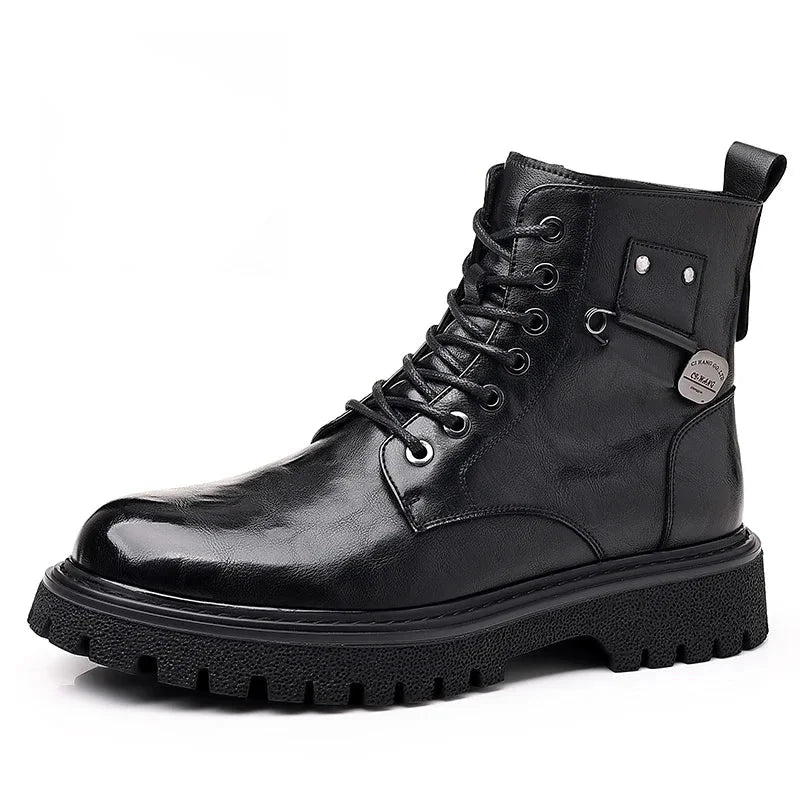 Botas robustas de exterior para hombre con cordones, duraderas, resistentes, cómodas, para caminar en todo tipo de terrenos