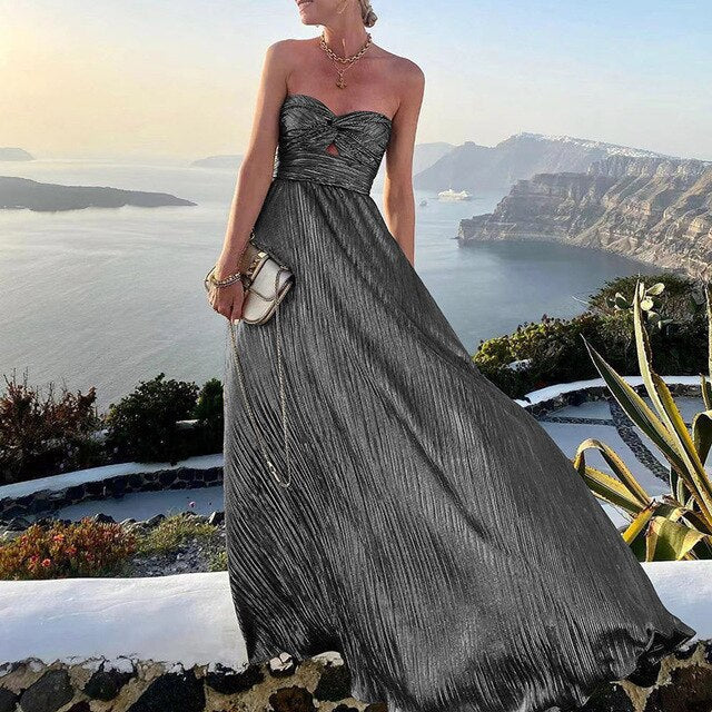 Women's Elegant Summer Maxi Dress – Lightweight Flowy Comfortable Styl