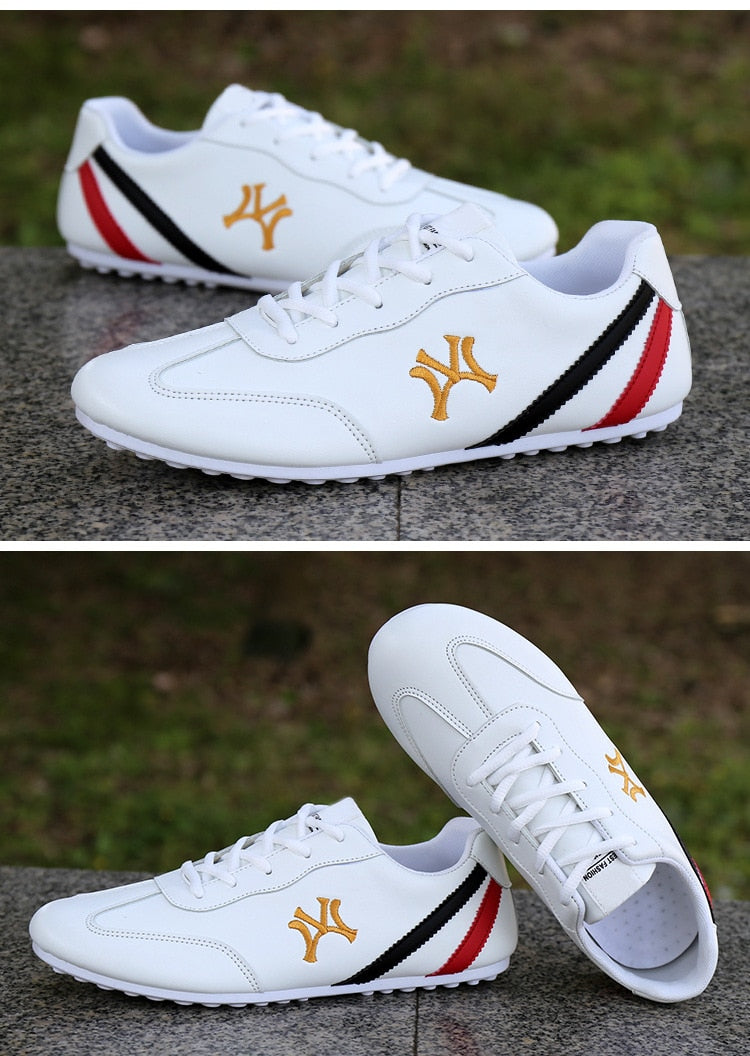 Herreklassiske afslappede sneakers – lette snøresko til daglig brug