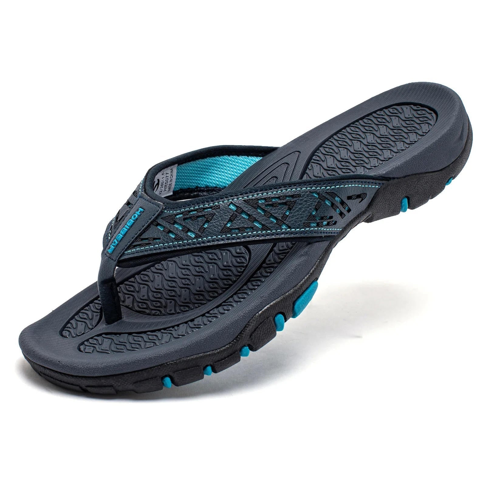 Men’s Outdoor Flip-Flops Cushioned Textured Summer Sandals