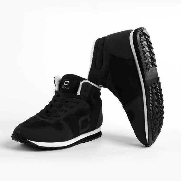 Men’s Warm-Lined Winter Shoes – Slip-Resistant High-Top Trainers for Cold-Weather Walking