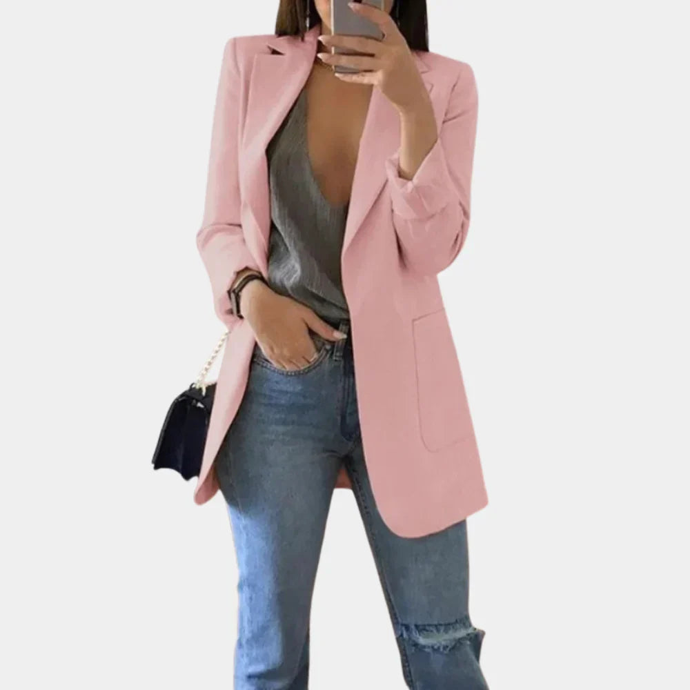Women’s Longline Slim Fit Tailored Blazer Jacket