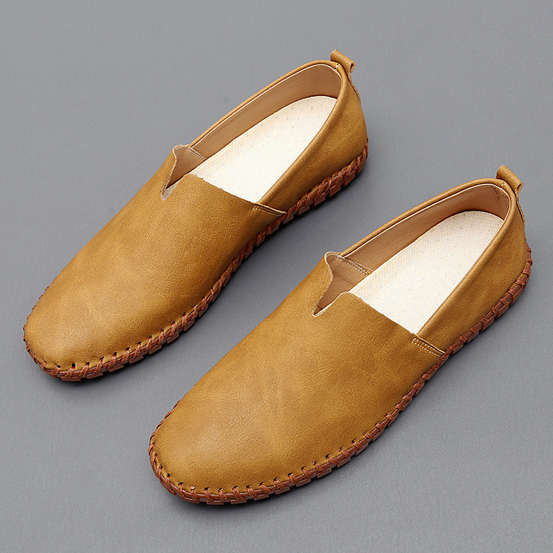 Herre klassiske læder loafers komfortable hverdags sko til smart casual brug
