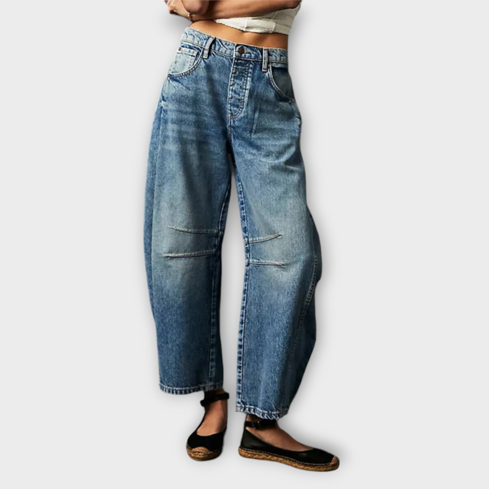 Women’s High Waist Wide Leg Relaxed Fit Jeans