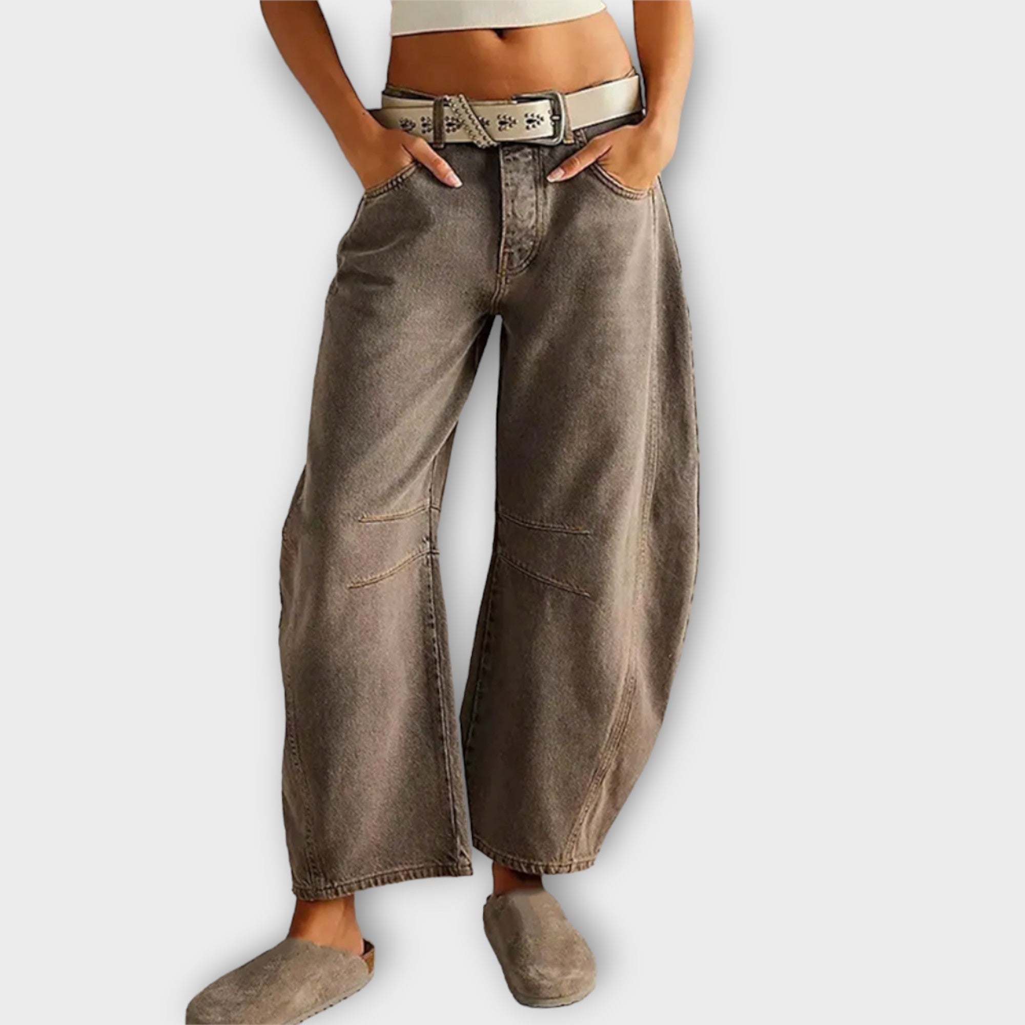 Women’s High Waist Wide Leg Relaxed Fit Jeans