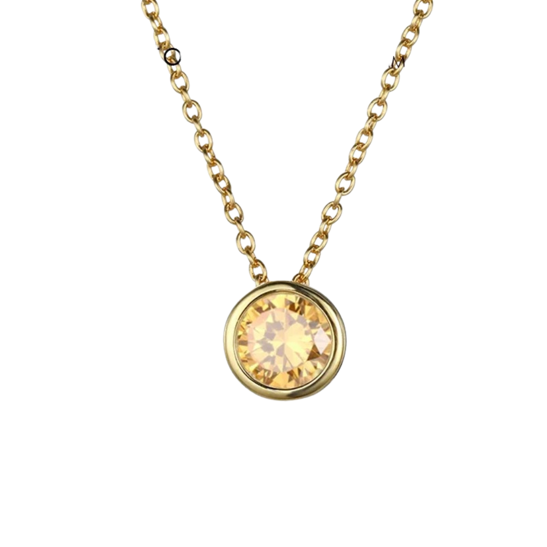 Men’s Stainless Steel Birthstone Necklace – Modern Pendant Jewellery for Personal Everyday Styling